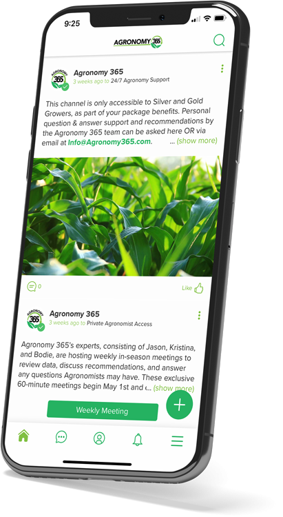 Agronomy 365 app mockup